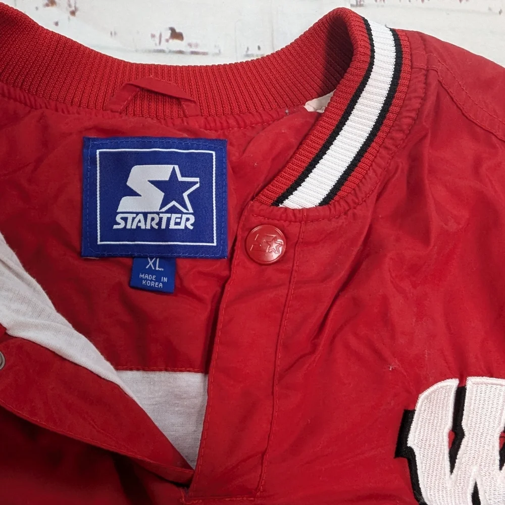STARTER Red Lightweight Pullover Jacket - Picture 3 of 9